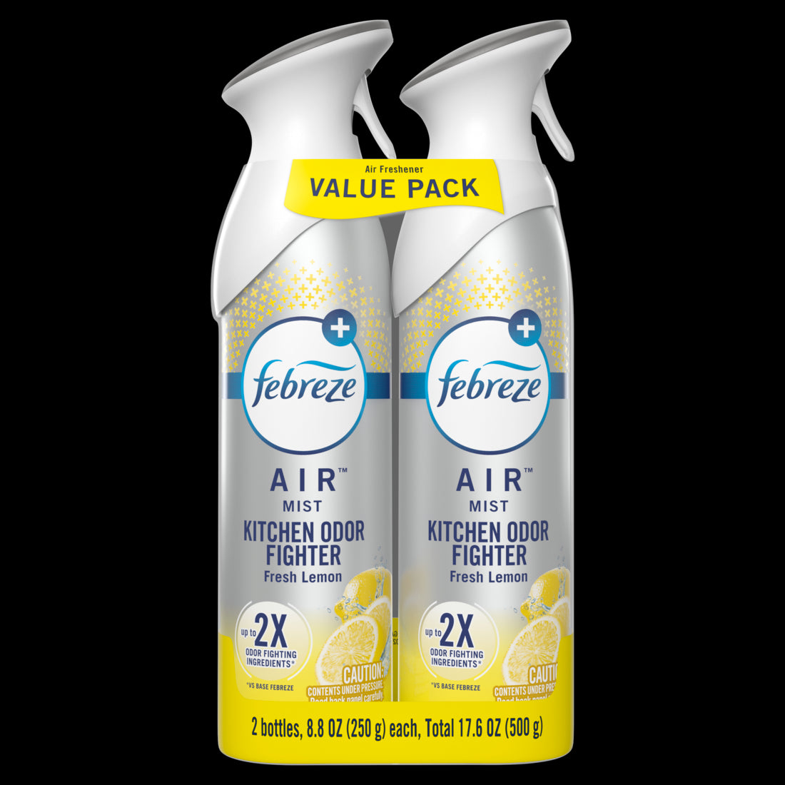 Febreze Air Effects Kitchen Odor Fighter Air Freshener Fresh Lemon Scent - 2ct/8.8oz/6pk