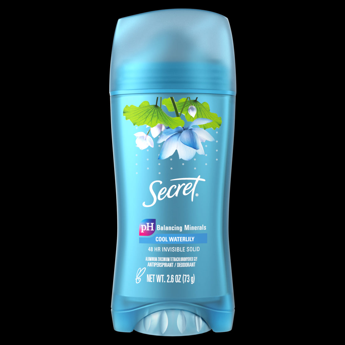 Secret Invisible Solid Antiperspirant and Deodorant Waterlily Scent - 2.6 oz/12pk