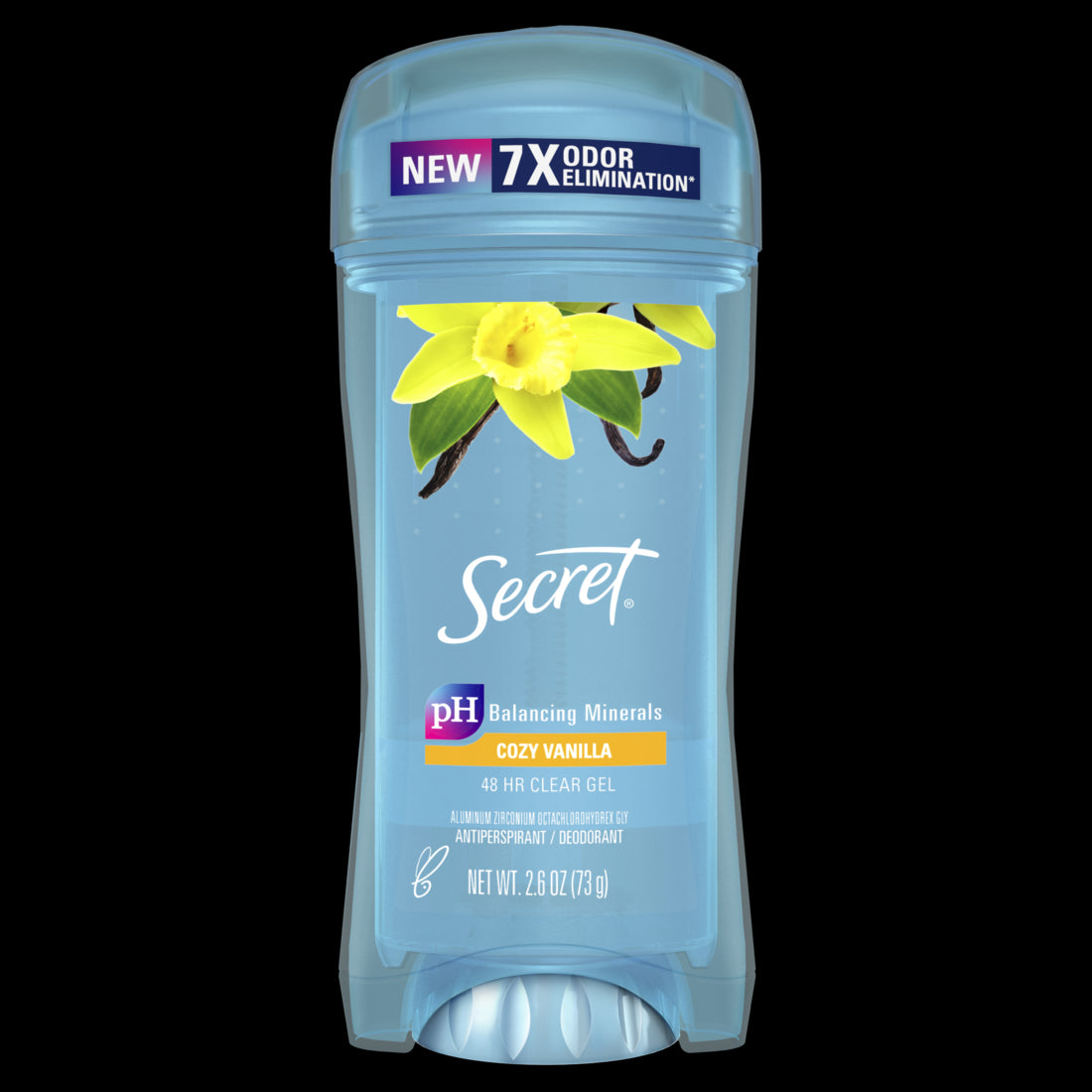 Secret Fresh Clear Gel Antiperspirant and Deodorant for Women Cozy Vanilla Scent - 2.6oz/12pk