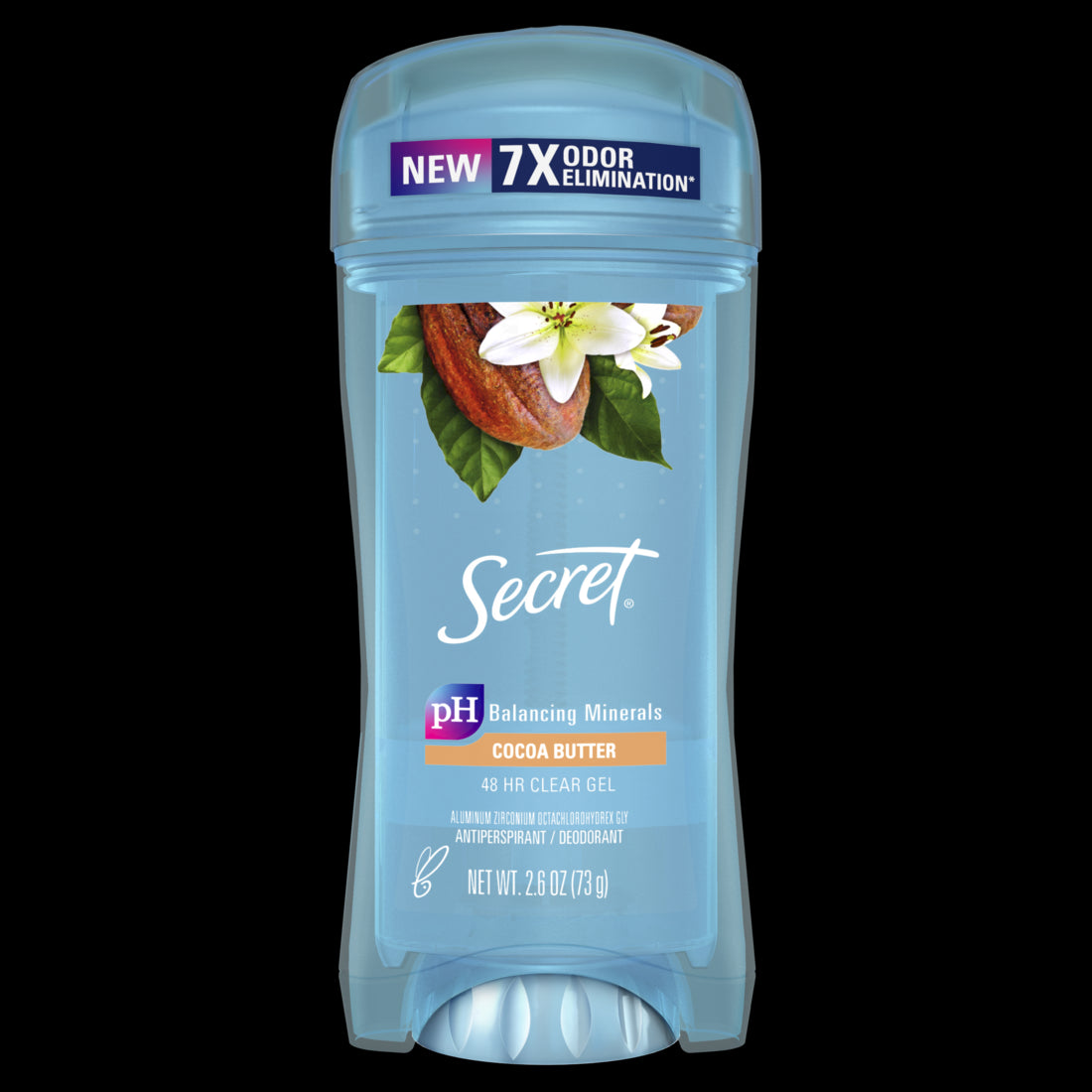 Secret Fresh Clear Gel Antiperspirant and Deodorant for Women Cocoa Butter Scent - 2.6oz/12pk