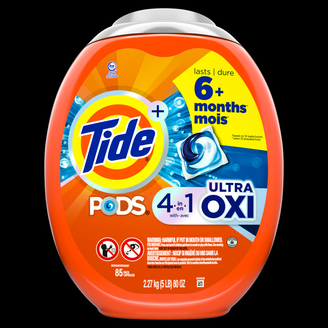 Tide 4in1 Ultra Oxi Pods Laundry Detergent 85 Count HE Compatible - 85ct/4pk