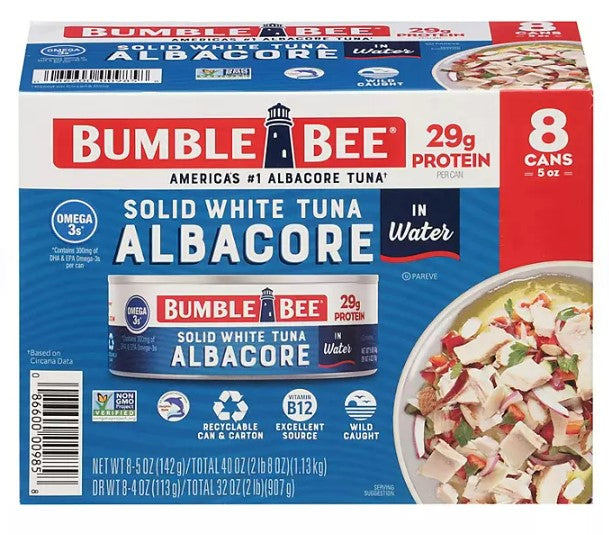 Bumble Bee Solid White Tuna in Water - 5oz/8pk