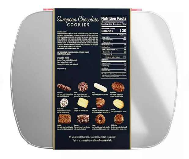 Member's Mark European Chocolate Cookies - 49.6oz/1pk