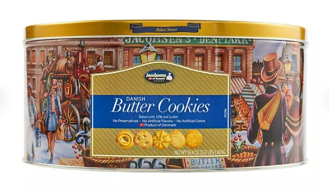 Jacobsens Original Premium Danish Butter Cookie Tin - 56.4oz/1pk