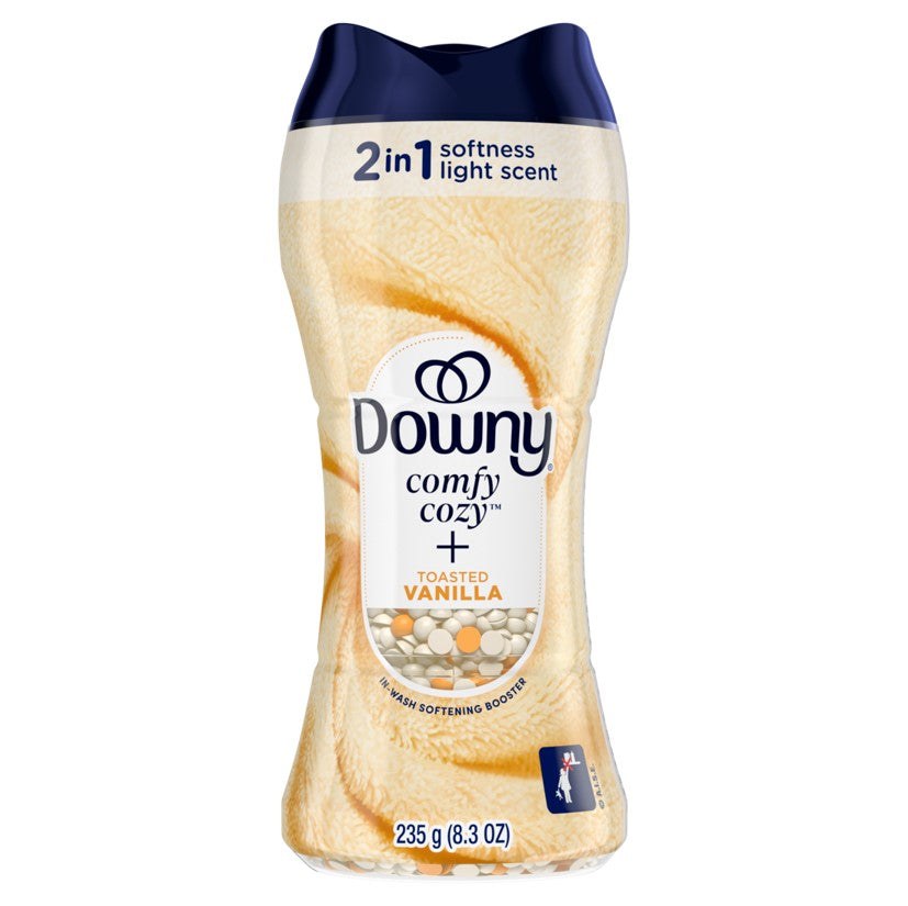 Downy Comfy Cozy In-Wash Laundry Scent Booster Beads Toasted Vanilla Scent Softness and Freshness - 8.3oz/4pk