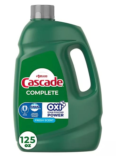 Cascade Complete Gel Plus Oxi Dishwasher Detergent - 125oz/1pk