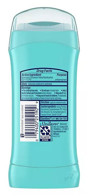 Degree Dry Protection Anti-Perspirant, Shower Clean - 2.6oz/5pk