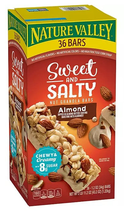 Nature Valley Granola Bars Sweet & Salty Nut Almond - 1.2oz/36pk