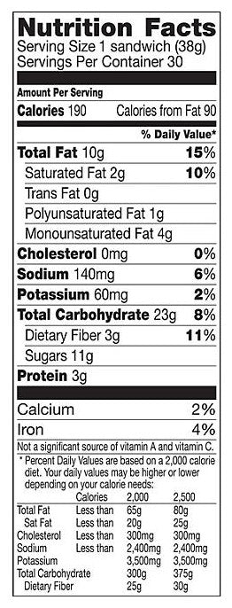 Nature Valley Biscuit Sandwich with Almond Butter - 1.35oz/30pk