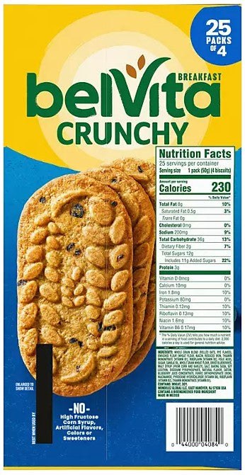 Nabisco Belvita Blueberry Breakfast Biscuits - 4ct/25pk