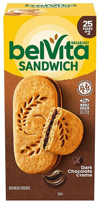 Nabisco Belvita Dark Chocolate Creme Breakfast Biscuits - 2ct/25pk