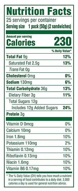 Nabisco Belvita Dark Chocolate Creme Breakfast Biscuits - 2ct/25pk