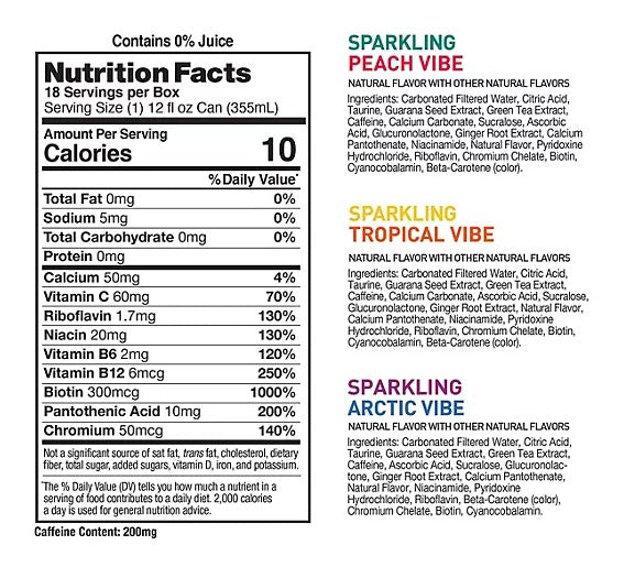 Celsius Essential Energy Sparkling Vibe Variety Pack - 12oz/18pk