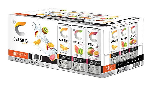 Celsius Essential Energy Sparkling Variety Pack - 12oz/18pk