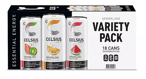 Celsius Sparkling Core Variety Pack - 12oz/18pk