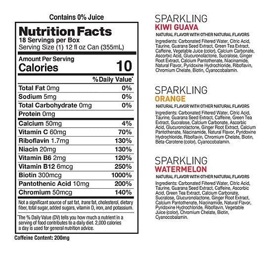 Celsius Sparkling Core Variety Pack - 12oz/18pk