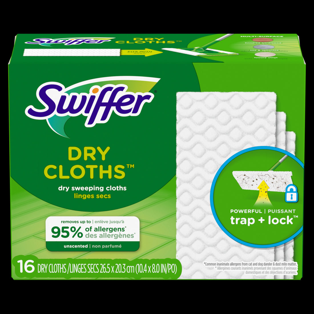 Swiffer Sweeper Dry Multi-Surface Sweeping Cloth Refills for Floor Sweeping and Cleaning Unscented - 16ct/6pk