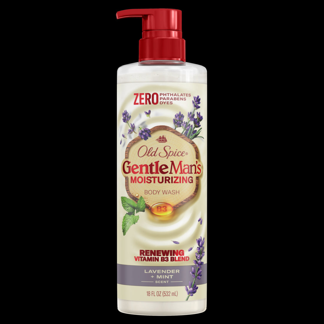 Old Spice Men's Body Wash GentleMan's Blend Lavender and Mint - 18oz/4pk