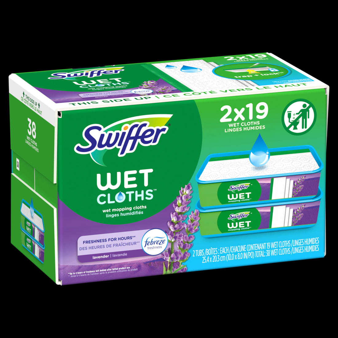 Swiffer Sweep & Mop Wet Pads Refill Floor Cleaner Cleaning Cloths Lavender - 38ct/1pk