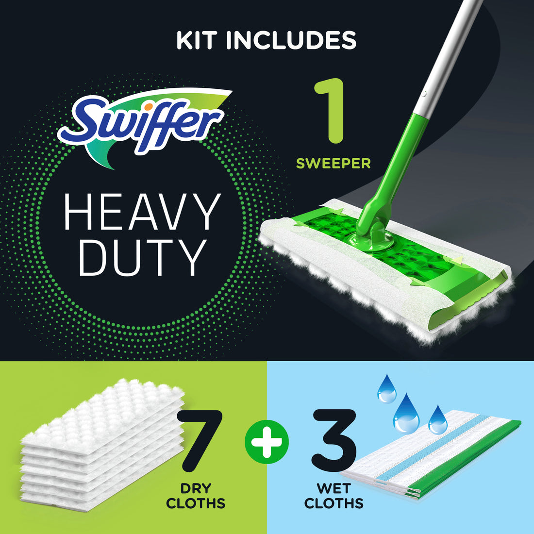 Swiffer Sweep & Mop Dry & Wet Floor Cleaner Fresh Scent Cleaning Set - 2ct/6pk