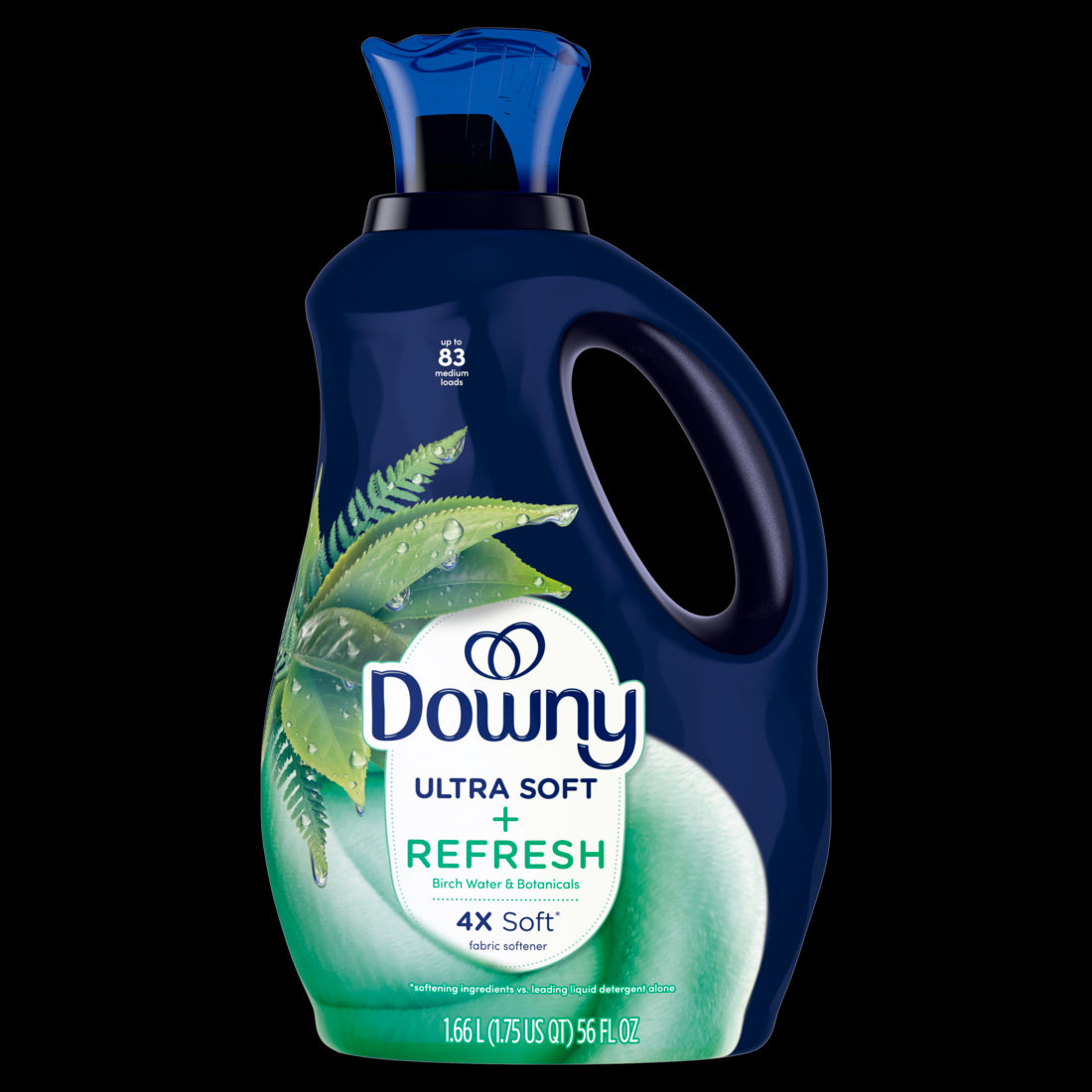 Downy Ultra Soft Fabric Softener Liquid Refresh Birch Water and Botanicals 83 Loads - 56oz/4pk