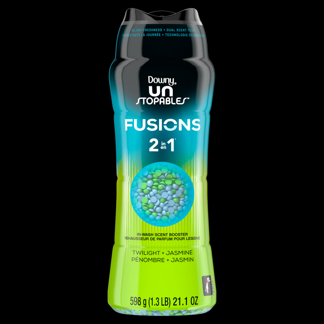 Downy Unstopables Fusions In-Wash Laundry Scent Booster Beads Twilight and Jasmine Scent - 21.2oz/4pk