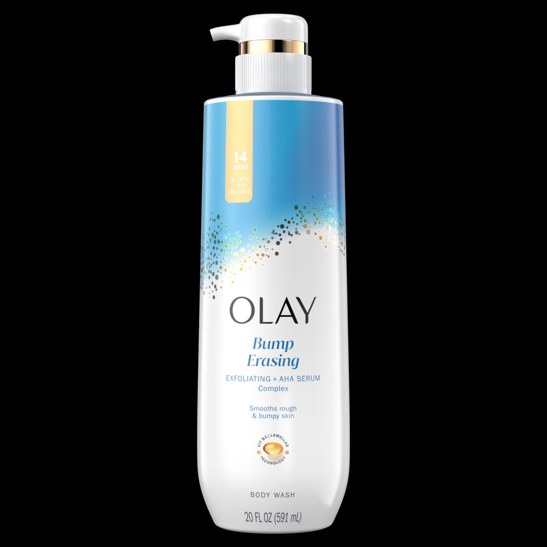 Olay Bump Erasing Exfoliating Body Wash with AHA Serum Complex Exfoliating AHA Cleanser - 20oz/4pk