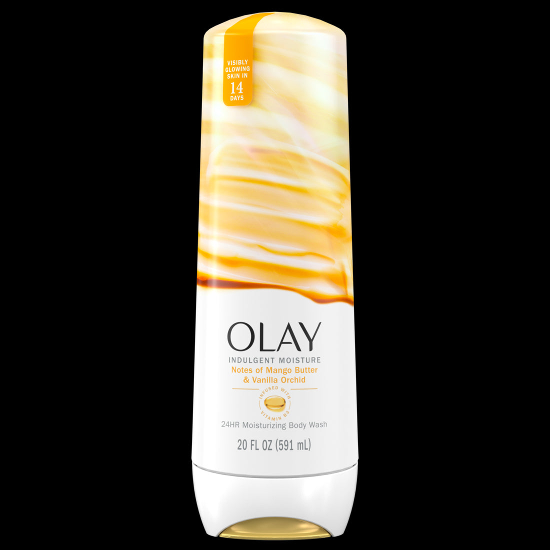 Olay Indulgent Moisture Body Wash Infused with Vitamin B3 & Notes of Mango Butter and Vanilla Orchid - 20oz/4pk