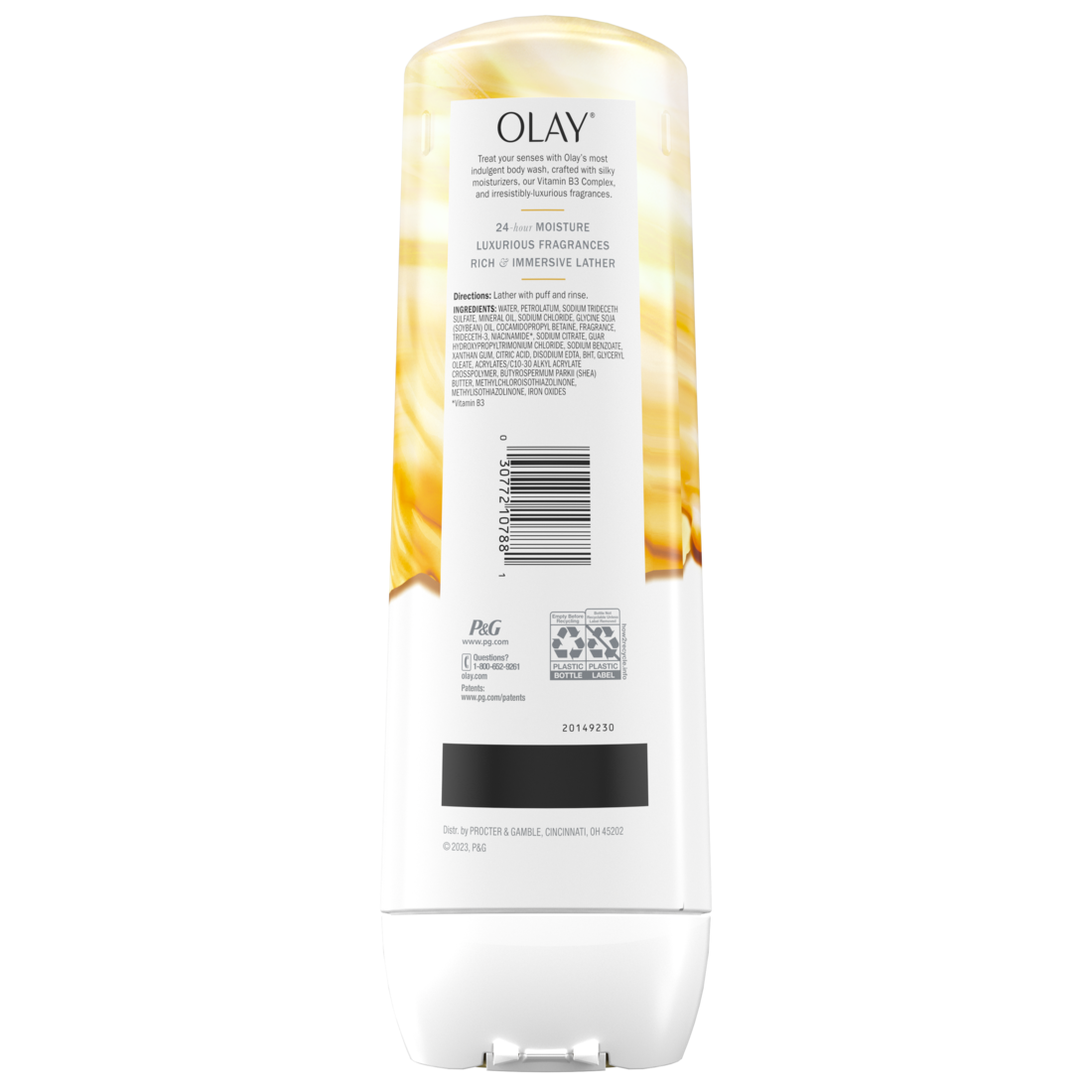 Olay Indulgent Moisture Body Wash Infused With Vitamin B3 Notes Of Mango Butter And Vanilla Orchid - 20oz/4pk