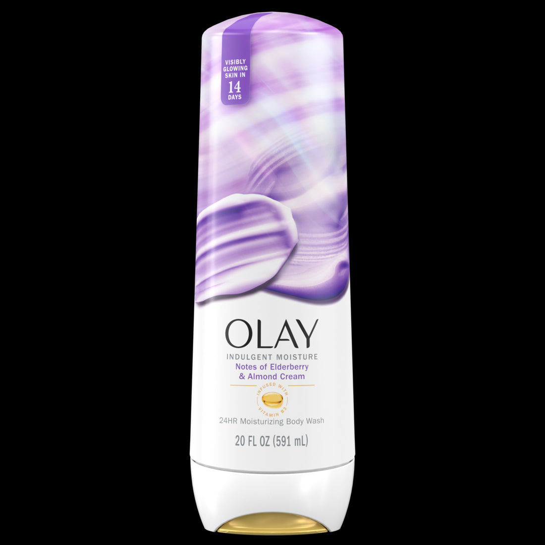 Olay Indulgent Moisture Body Wash Infused with Vitamin B3 & Notes of Elderberry and Almond Cream- 20oz/4pk