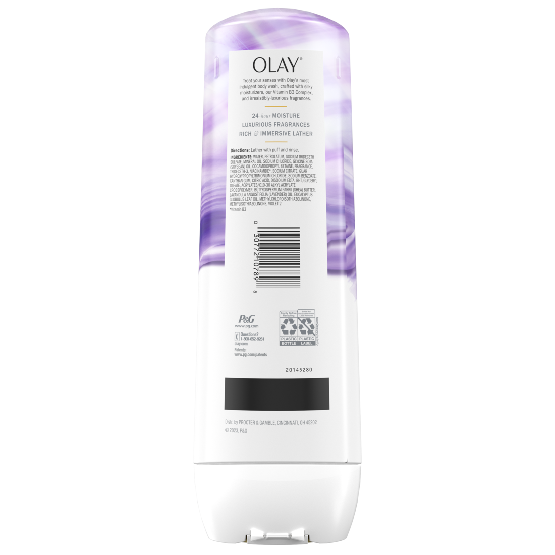 Olay Indulgent Moisture Body Wash Infused With Vitamin B3 Notes Of Elderberry And Almond Cream - 20oz/4pk