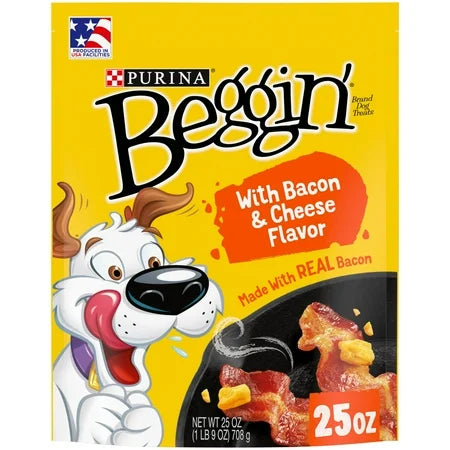 Purina Beggin Strips Bacon and Cheese Flavor - 25oz/4pk