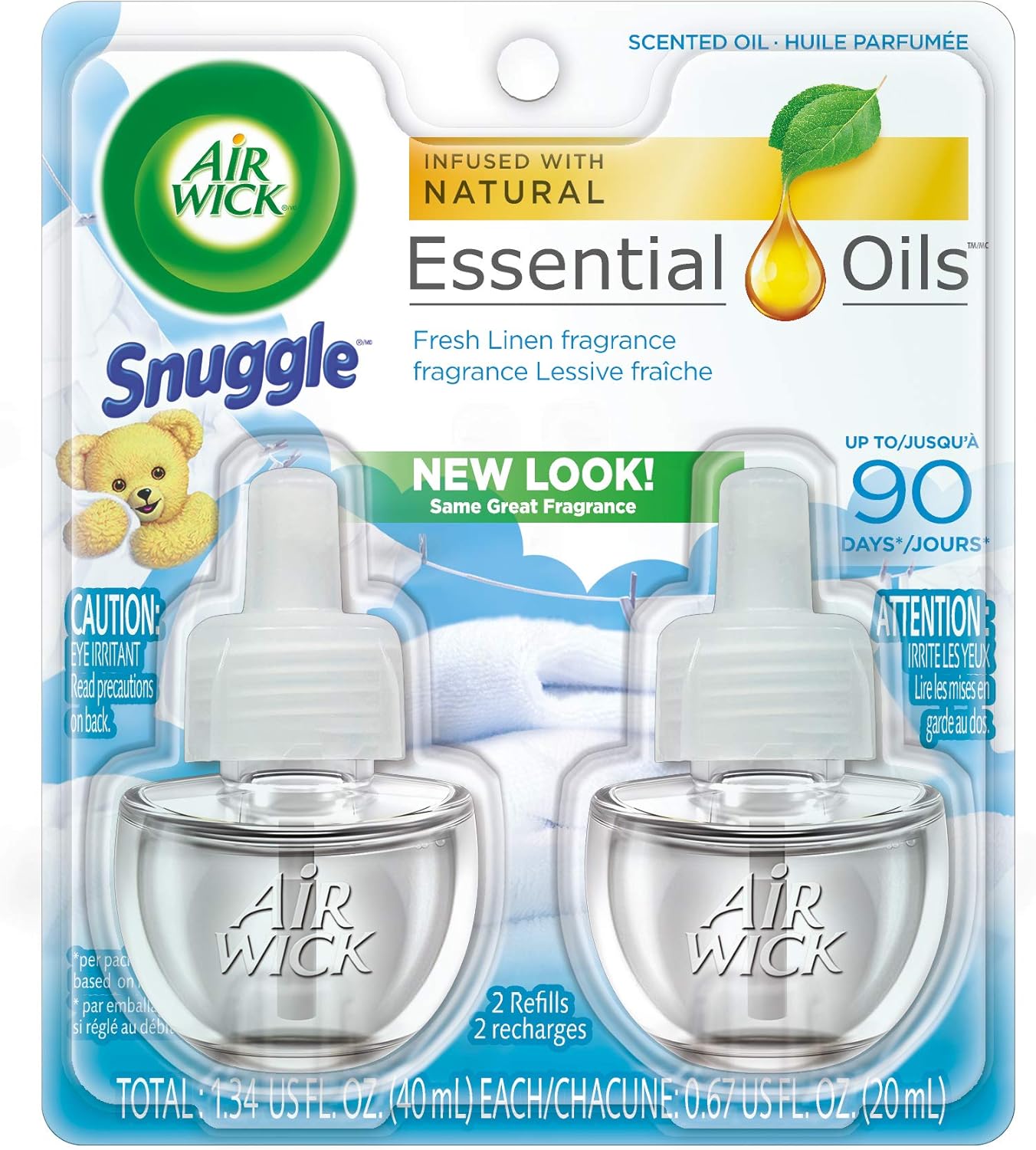 AIR WICK Scented Oil - Twin Refill Snuggle Fresh Linen - (2x.67)oz/6pk