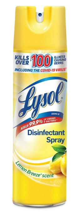 LYSOL Disinfectant Spray - Lemon Breeze - (2x19)oz/4pk