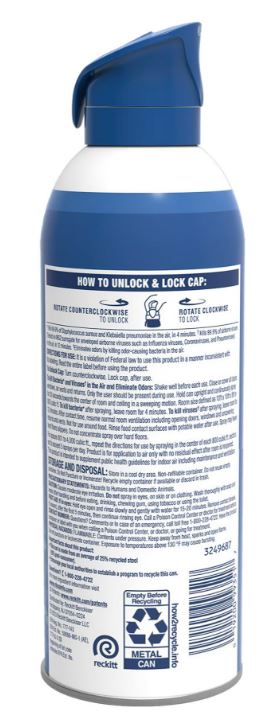 Lysol Air Sanitizer - White Linen - 10oz/6pk
