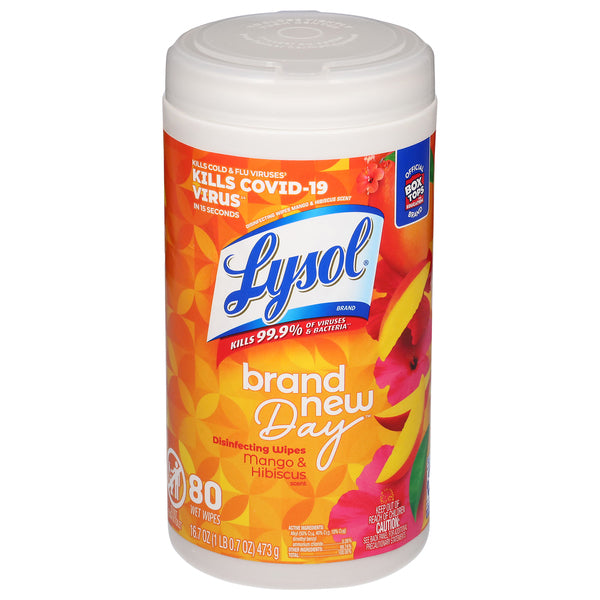 LYSOL Disinfecting Wipes - (2 Lemon + 1  Brand New Day) - (3x80)ct/2pk