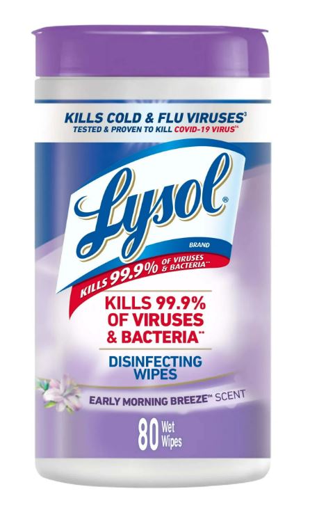 LYSOL Disinfecting Wipes - Early Morning Breeze - 80ct/6pk