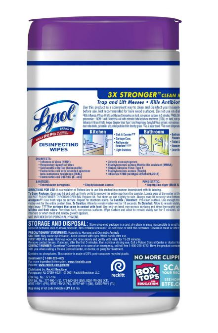 LYSOL Disinfecting Wipes - Early Morning Breeze - 80ct/6pk