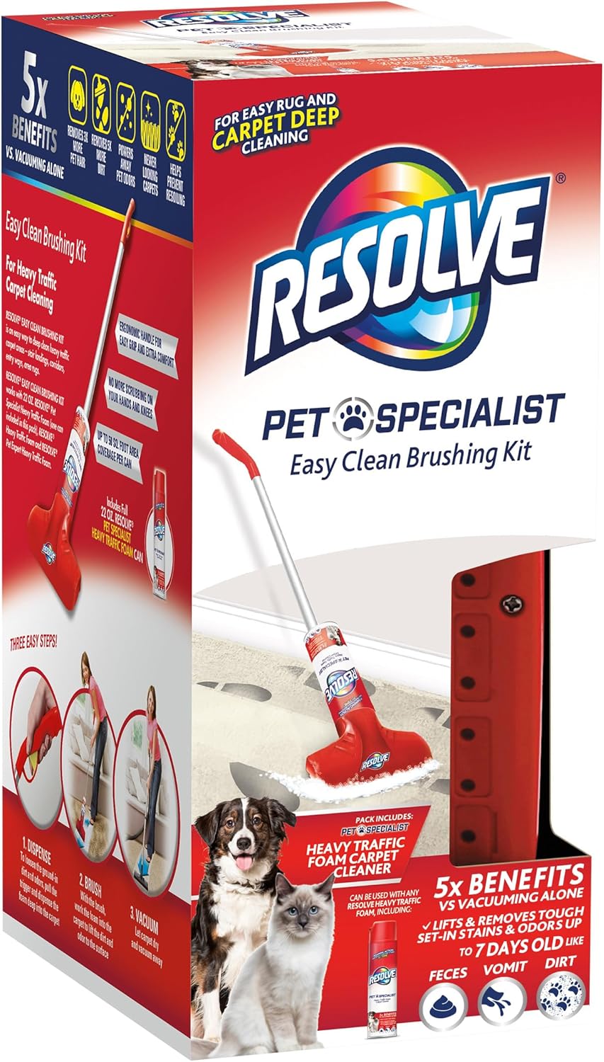 RESOLVE Pet Specialist Easy Clean Brushing Kit - 2ct/2pk