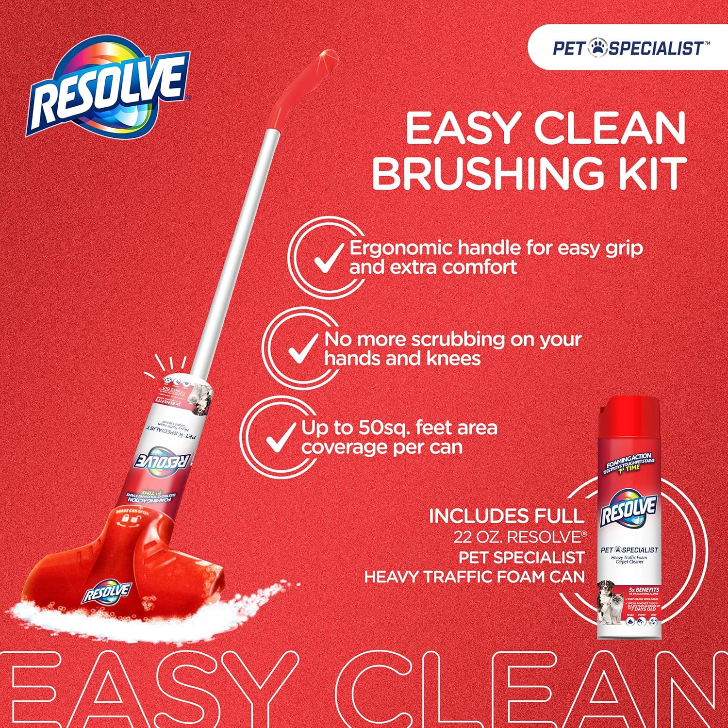 RESOLVE Pet Specialist Easy Clean Brushing Kit - 2ct/2pk