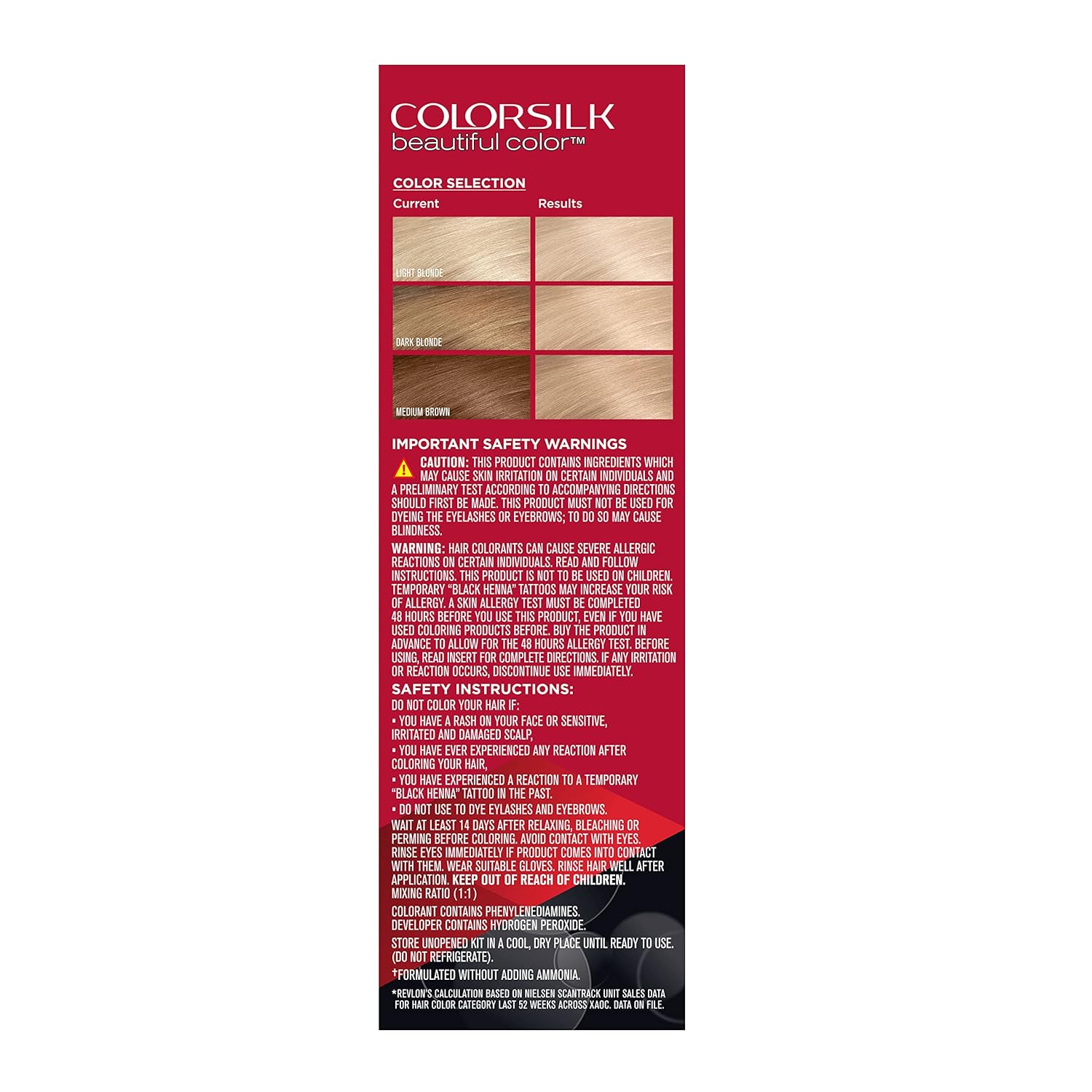Revlon Colorsilk Hair Color #04 Ultra Light Natural Blonde - 1ct/3pk