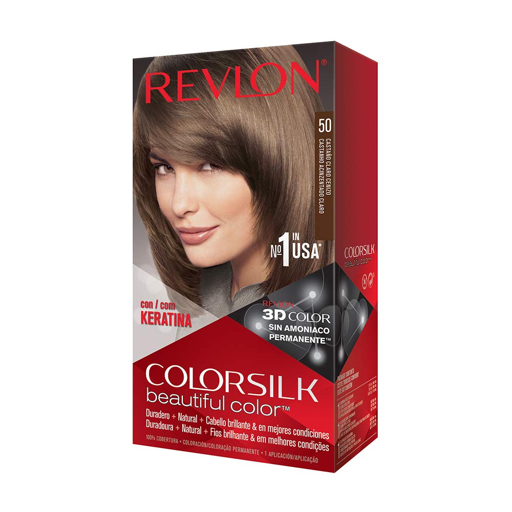 COLOR SILK HAIR COLOR #50 LIGHT AUBURN - 1ct/3pk