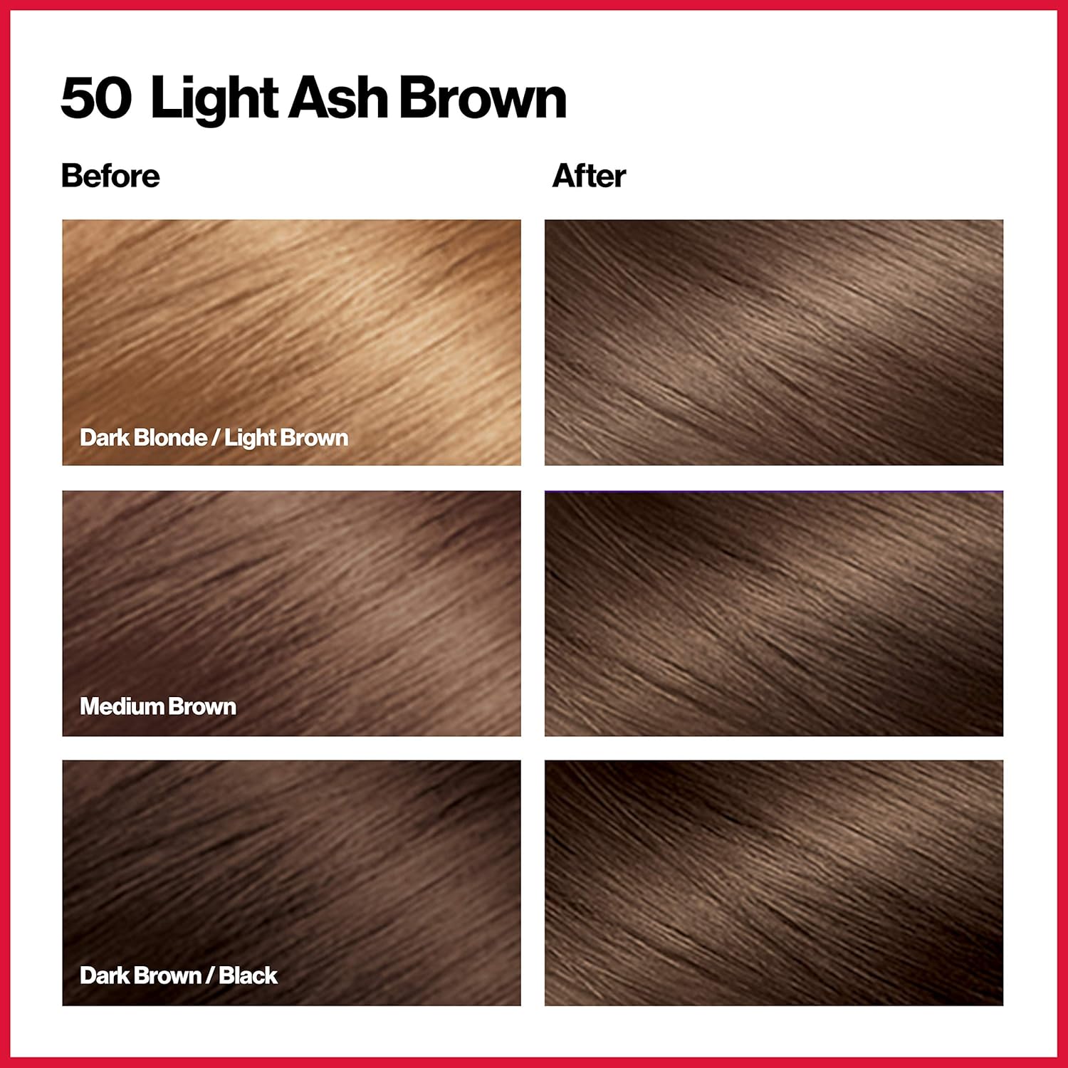 COLOR SILK HAIR COLOR #50 LIGHT AUBURN - 1ct/3pk