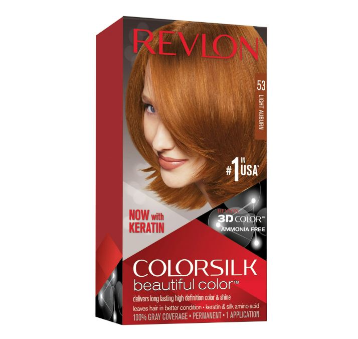 COLOR SILK HAIR COLOR #53 LIGHT AUBURN - 1ct/3pk