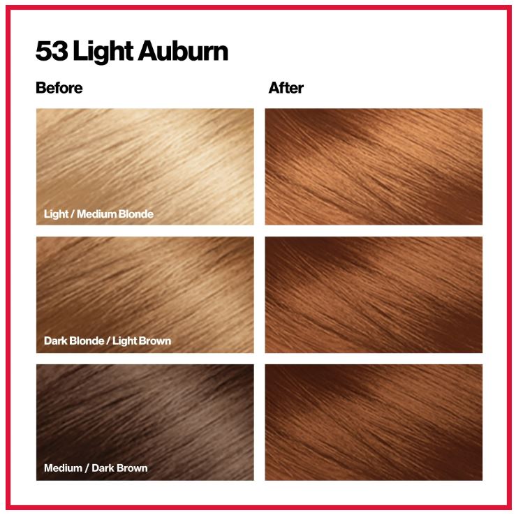 COLOR SILK HAIR COLOR #53 LIGHT AUBURN - 1ct/3pk