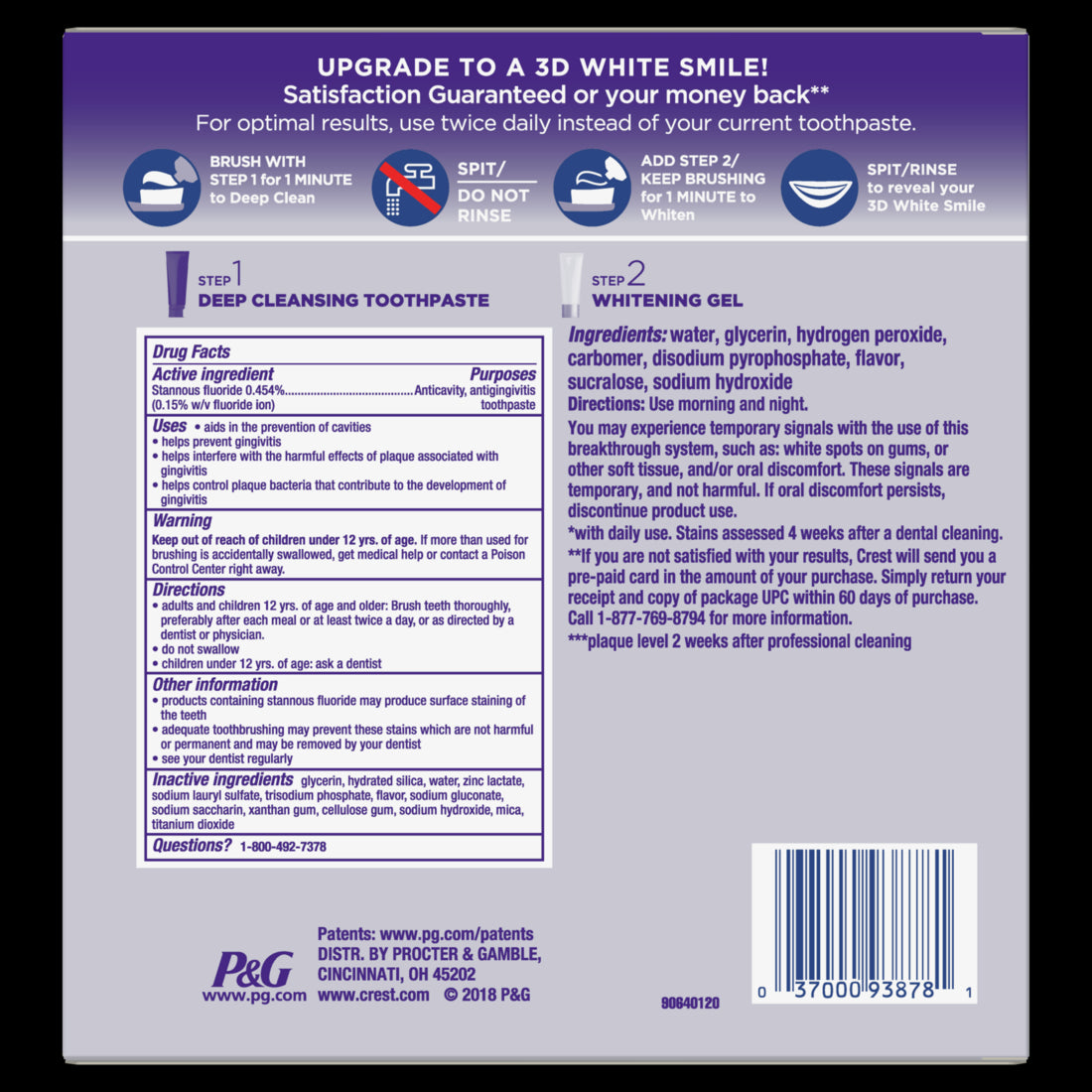 Crest 3D White Billance + Whitening Two-Step Toothpaste - 4.0oz/2.3oz/4pk