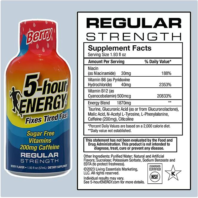 5-Hour Energy@Shots BERRY - 1.93oz/24pk