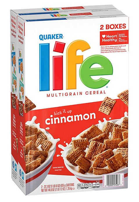 Life Multi-Grain Cinnamon Cereal - 22.3oz/2pk