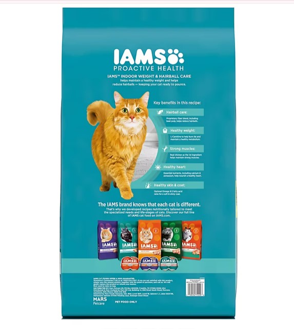 IAMS ProActive Health Adult Indoor Weight & Hairball Care Dry Cat Food - 16lbs/1pk