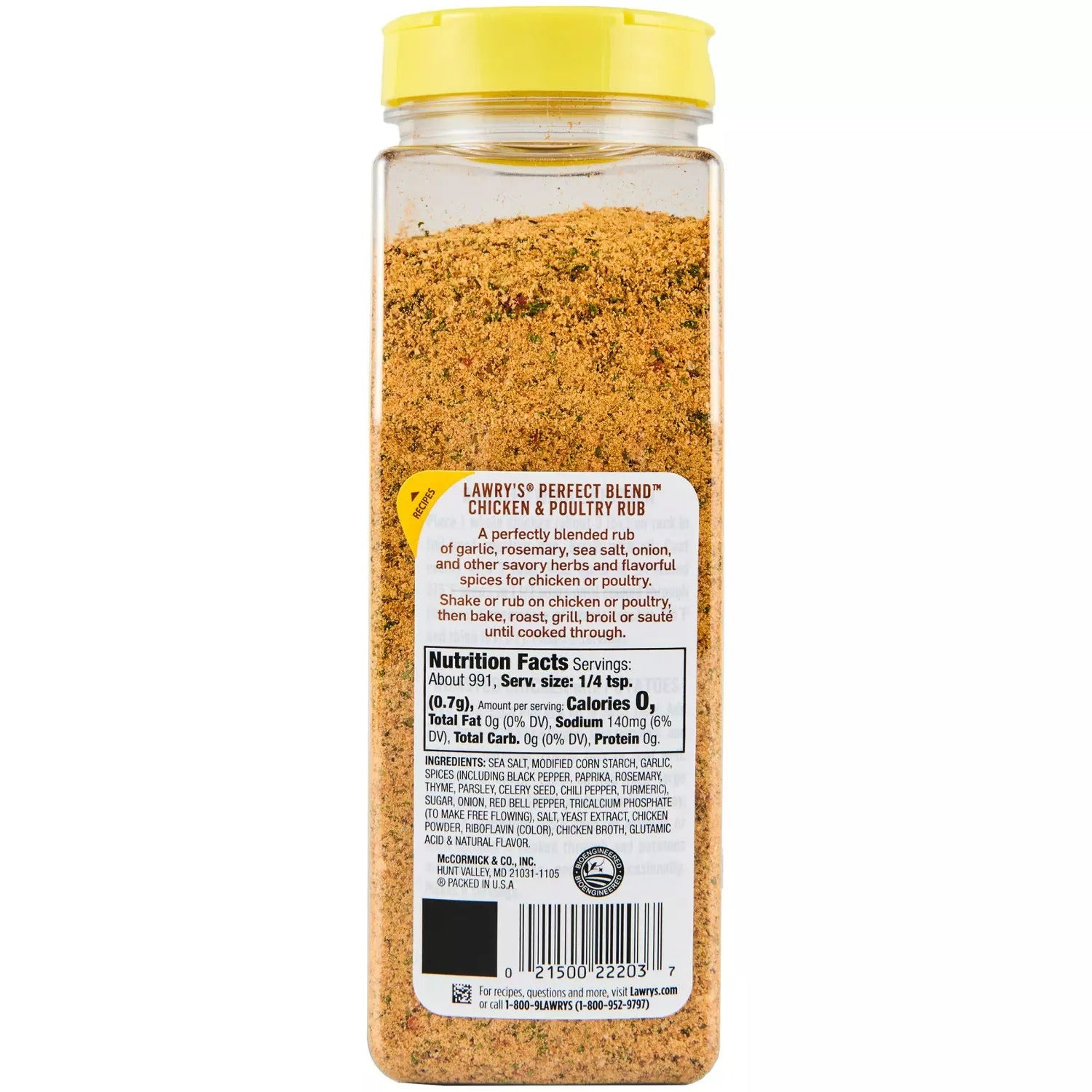 Lawry's Chicken & Poultry Rub Seasoning -24.5oz/1pk